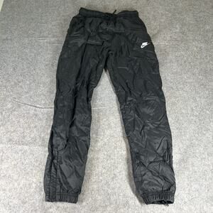 Nike Pants Womens Small Black Windrunner Woven Lined Mesh Jogger Zip Ankle Nylon